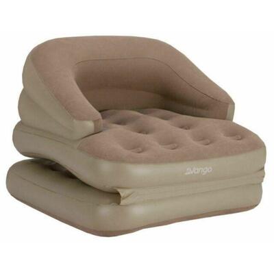 Vango Inflatable Single Sofa Bed Foldout Camp Bed - Nutmeg