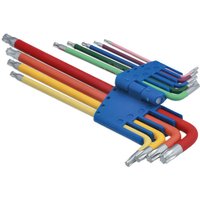 Laser 7873 9 piece Colour Coded Star Key Set - Ball End